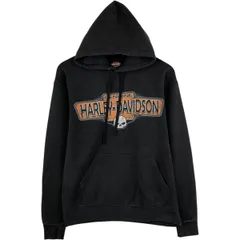 古着 ハーレーダビッドソン Harley-Davidson ドクロ柄 スカル柄 アドバタイジング スウェットプルオーバーパーカー メンズS相当/eaa635503