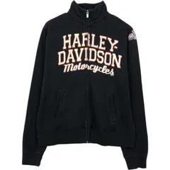 古着 ハーレーダビッドソン Harley-Davidson ファイヤーパターン フルジップスウェットシャツ トレーナー メンズL相当/eaa633011