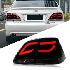 【送料無料】トヨタ クラウン(Toyota Crown) 12代目 2003-2009専用 LEDリアコンビネーションランプ 光導デイライト＆ストップ 赤/スモーク選択可 夜間視認性向上 ドレスアップ 1ペア 簡単取付 高輝度 長寿命 交換用のサムネイル