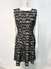 2665 キャバクラ ドレス 総レース 刺繍 フレア ノースリーブ お呼ばれ 二次会 キャバドレス