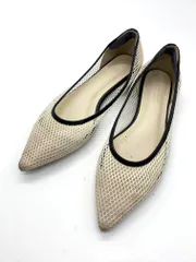 green label relaxing グリーンレーベルリラクシング ユナイテッドアローズ 定価9900円 ポインテッド チュールフラット シューズ size23.5/ベージュ ■■レディース