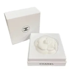 CHANEL シャネル カメリア ペーパーウエイト アロマプレート ホワイト ノベルティ 箱有のサムネイル