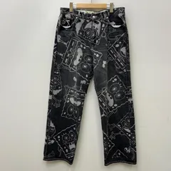 【加古川店】 中古 X-LARGE | エクストララージ デニムパンツ 総柄 101251031020 ブラック サイズ：36 【107】