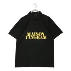 未使用品 メンズ タングラム TANGRAM 半袖ポロシャツ M 黒 ブラック 薄手 ストレッチのサムネイル