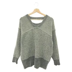 CLANE クラネ ダブルフェイス カット ネック ワイド ニット トップス サイズ:1  14106-2112   ブラック/ベージュ レディース / 240001198354のサムネイル