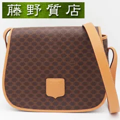 セリーヌ CELINE マカダム ショルダー バッグ PVC レザー ブラウン ゴールド金具 ショルダーバッグ クロスボディ 斜め掛け レディース メンズ ブランドバッグ 斜めがけバッグ セリーヌバッグ セリーヌショルダーバッグ 8091