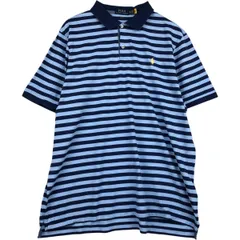 古着 ラルフローレン Ralph Lauren POLO RALPH LAUREN CLASSIC FIT 半袖 ボーダー ポロシャツ メンズXL相当/eaa626568