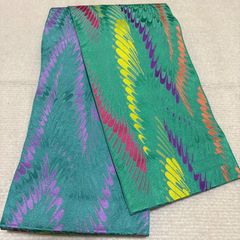 新品未使用 ふりふ 半幅帯 金魚 ターコイズブルー 小袋帯 リバーシブル