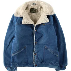 古着 70年代 ラングラー Wrangler WRANGE COAT ランチコート 中綿入り デニムボアランチコート メンズL相当 ヴィンテージ/evb034507