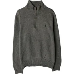 古着 ラルフローレン Ralph Lauren POLO RALPH LAUREN コットンニットハーフジップセーター メンズM相当/eaa631941のサムネイル