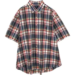 古着 ラルフローレン Ralph Lauren BLAKE 半袖 ボタンダウン チェックシャツ メンズXL相当/eaa633138