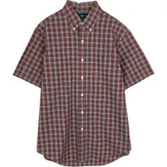 古着 ラルフローレン Ralph Lauren CUSTOM FIT 半袖 ボタンダウン チェックシャツ メンズL相当/eaa633139