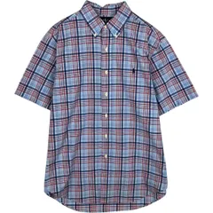 古着 ラルフローレン Ralph Lauren CLASSIC FIT 半袖 ボタンダウン チェックシャツ メンズL相当/eaa633145