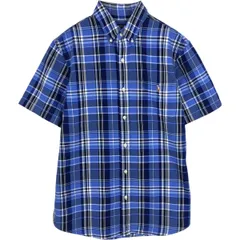 古着 ラルフローレン Ralph Lauren POLO RALPH LAUREN CLASSIC FIT 半袖 ボタンダウン チェックシャツ メンズL相当/eaa633146