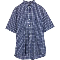 古着 ラルフローレン Ralph Lauren BLAKE 半袖 ボタンダウン チェックシャツ メンズL相当/eaa633147