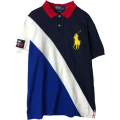 古着 ラルフローレン Ralph Lauren POLO by Ralph Lauren CUSTOM FIT クレイジーパターン ビッグポニー バックロゴ 半袖/eaa633484