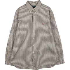 古着 ラルフローレン Ralph Lauren CUSTOM FIT 長袖 ボタンダウンストライプシャツ メンズXL相当/eaa632577