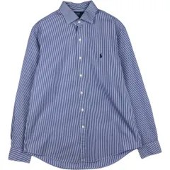 古着 ラルフローレン Ralph Lauren REGENT CUSTOM FIT 長袖 コットンストライプシャツ メンズL相当/eaa632578