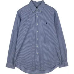 古着 ラルフローレン Ralph Lauren 長袖 ボタンダウンストライプシャツ メンズM相当/eaa632580
