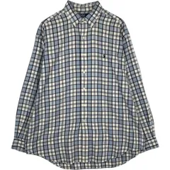 古着 ラルフローレン Ralph Lauren POLO by Ralph Lauren BLAKE 長袖 ボタンダウンチェックシャツ メンズXL相当/eaa632569