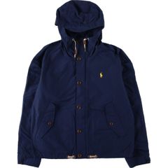 美品》ラルフローレン ポニー刺繍 マウンテンパーカー 紺 コットン