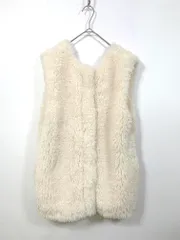 美品 yourmle ユアムル yourmle-0005 2way ファー ベスト sizeF/アイボリー ■■レディース