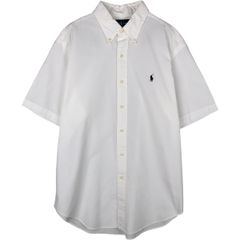 美品】現行QRタグ ポロラルフローレン 半袖 オックスフォードシャツ 白