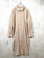 B.C STOCK ベーセーストック Simplicite サンプリシテ 19-040-700-2030-3-0 細コール コーデュロイ シャツ ワンピース sizeF/ベージュ ◇■レディース