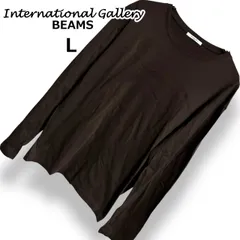 International Gallery BEAMS インターナショナルギャラリー ビームス 長袖 カットソー ブラウン 綿100% 日本製 クルーネック 無地 ロンT シンプル ベーシック 大人カジュアル 着回し 定番 メンズ【L】2604027APのサムネイル