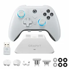 GRAPHT Omni Plus 充電ドック セット コントローラー カスタム可能/スティック・十字キー交換/トリガー深さ変更/背面ボタン付/ドングル本体収納/無線 有線 接続/USB-C USB-A/メカニカル 0.3mm / ホールエフェ 9c3a1352