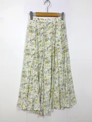 COCODEAL ココディール 70317312 グロッシー サテン フラワープリント フレア スカート size1/マルチカラー  ■■レディース