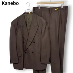 カネボウ セットアップ ダブルスーツ  レトロ ブラウン 茶色 メンズ  BB5 ウール 毛 ビジネス パーティー  成人式 ヴィンテージ 古着 菅田将暉 昭和レトロ 秋 冬 オーバーサイズ ゆったり トレンド 希少