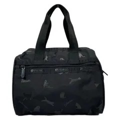 LESPORTSAC(レスポートサック) ハンドバッグ美品  黒 ミニボストン/ネコ