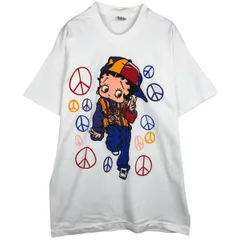 古着 BETTY BOOP ベティブープ キャラクタープリントTシャツ USA製 メンズL相当/eaa631545