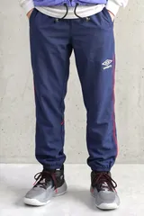 UMBRO アンブロ 150 トレーニングパンツ 裾ジップ ネイビー 赤ライン ジャージのサムネイル