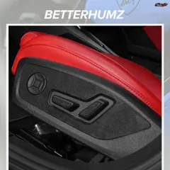 アウディ A3 8Y S3 2021-2025 用ドアシート調整ボタンフレームパネルトリム、アルカンターラ製、車内ステッカーアクセサリー
