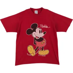 古着 90年代 ベルバシーン VELVA SHEEN MICKEY MOUSE ミッキーマウス キャラクタープリントTシャツ USA製 メンズM相当/eaa631553
