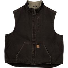 希少】Carhartt カーハート ダックベスト 裏ボア V33 ブラウン - メルカリ
