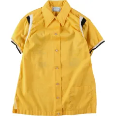 古着 70年代 ヒルトン HILTON バックプリント 半袖 ボウリングシャツ ボックスシャツ USA製 レディースM相当 ヴィンテージ/eaa619644