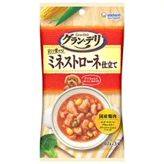 【新品・7営業日以内発送】ユニ・チャーム 4520699454442 グラン・デリ パウチ ミネストローネ仕立て 40g×3個【沖縄離島販売不可】のサムネイル