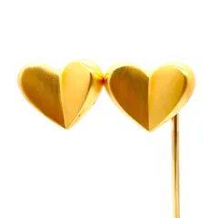 希少★ GIVENCHY ジバンシー イヤリング ゴールド マット 大ぶり ヴィンテージ