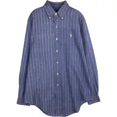 古着 ラルフローレン Ralph Lauren 長袖 ボタンダウンストライプシャツ メンズM相当/eaa631290