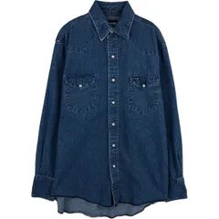 古着 80~90年代 ラングラー Wrangler 長袖 デニムウエスタンシャツ メンズM相当 ヴィンテージ/eaa631223