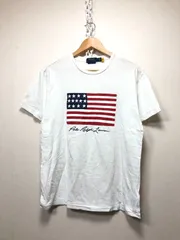 704012 POLO RALPH LAUREN CLASSIC FIT 星条旗 半袖 カットソー S ホワイト Tシャツ ポロ ラルフローレン