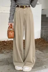 ワイド ツータック パンツ s 新品