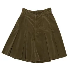 コムデギャルソンCOMME des GARCONS コットンベルベットハーフパンツ カーキMのサムネイル
