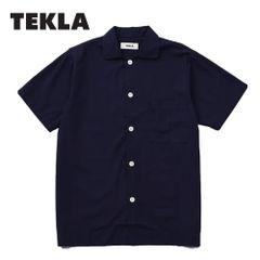 TEKLA テクラ パジャマ ルームウェア Mサイズ 半袖シャツ TRUE NAVY SWE-TN TEKLA（テクラ） 正規販売店 半袖シャツ パジャマ シャツ ブラウス
