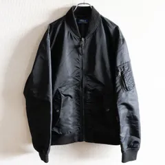 【美品】POLO RALPH LAUREN 【MA-1 フライトジャケット】L ブラック ミリタリー ラルフローレン 26040537