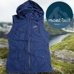 mont-bell モンベル 高通気性メッシュ切替 UPF40+ UVカット 高耐久ナイロン ジップアップ フーデッド ベスト トレッキング アウトドア スポーツ レディース V16B-603 ネイビー ▲019▼20221t18