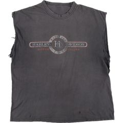 古着 Harley-Davidson ハーレーダビッドソン カットオフ モーターサイクル バイクTシャツ メンズL相当/eaa628298